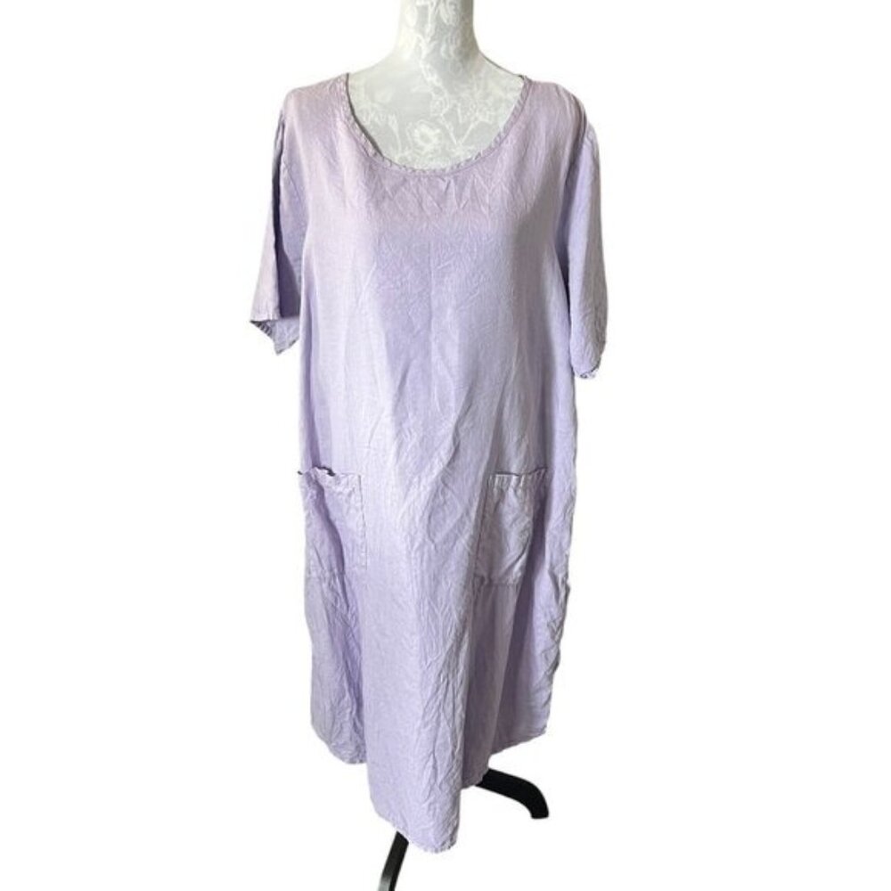 Flax Lilac Maxi Dress with Pockets